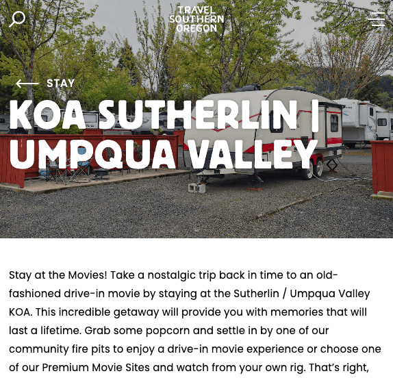 See an example of an OTIS submited listing on SouthernOregon.org